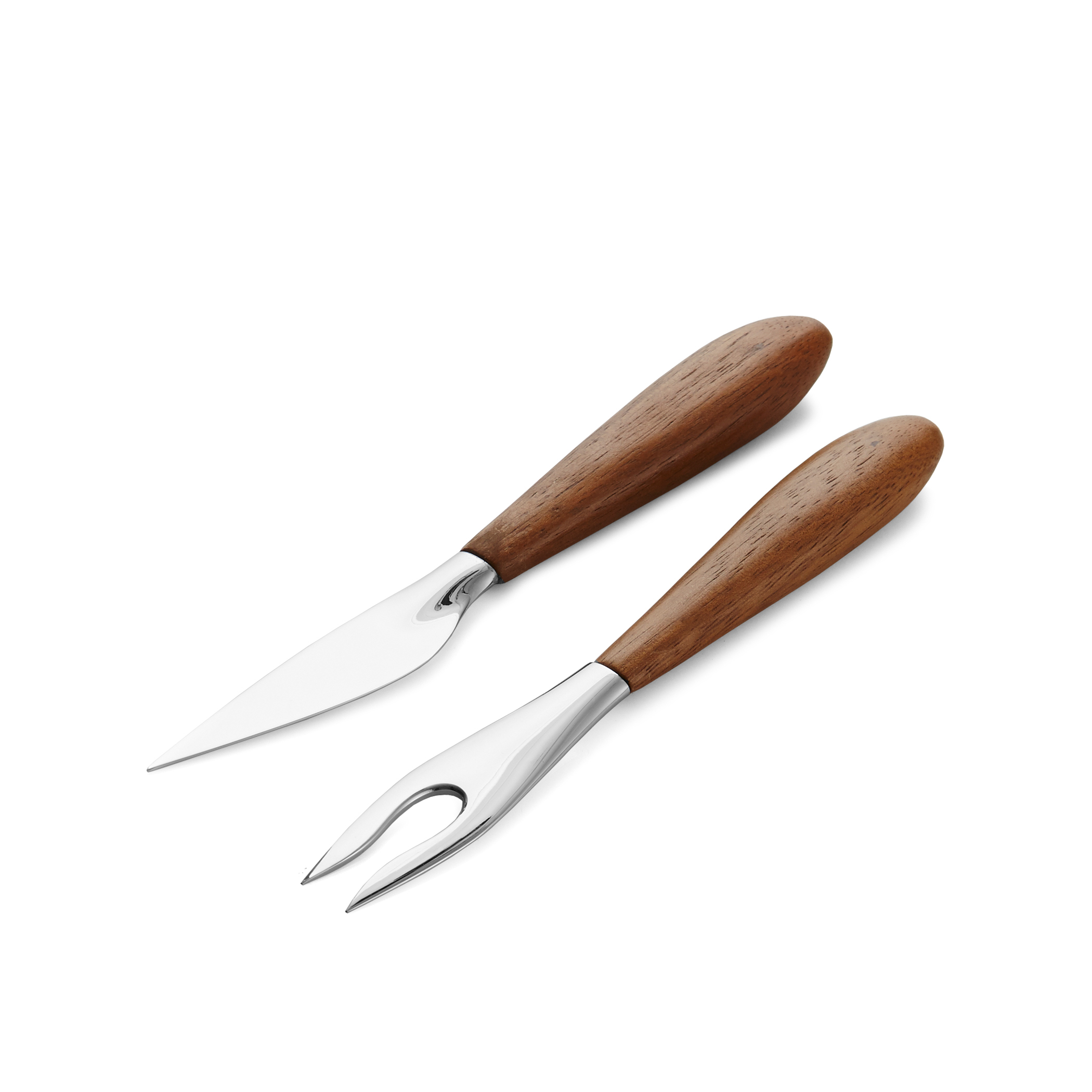 Chicago Cutlery Rustic Farmhouse Gourmet Cheese Serving Knife Fork Wooden  Handle