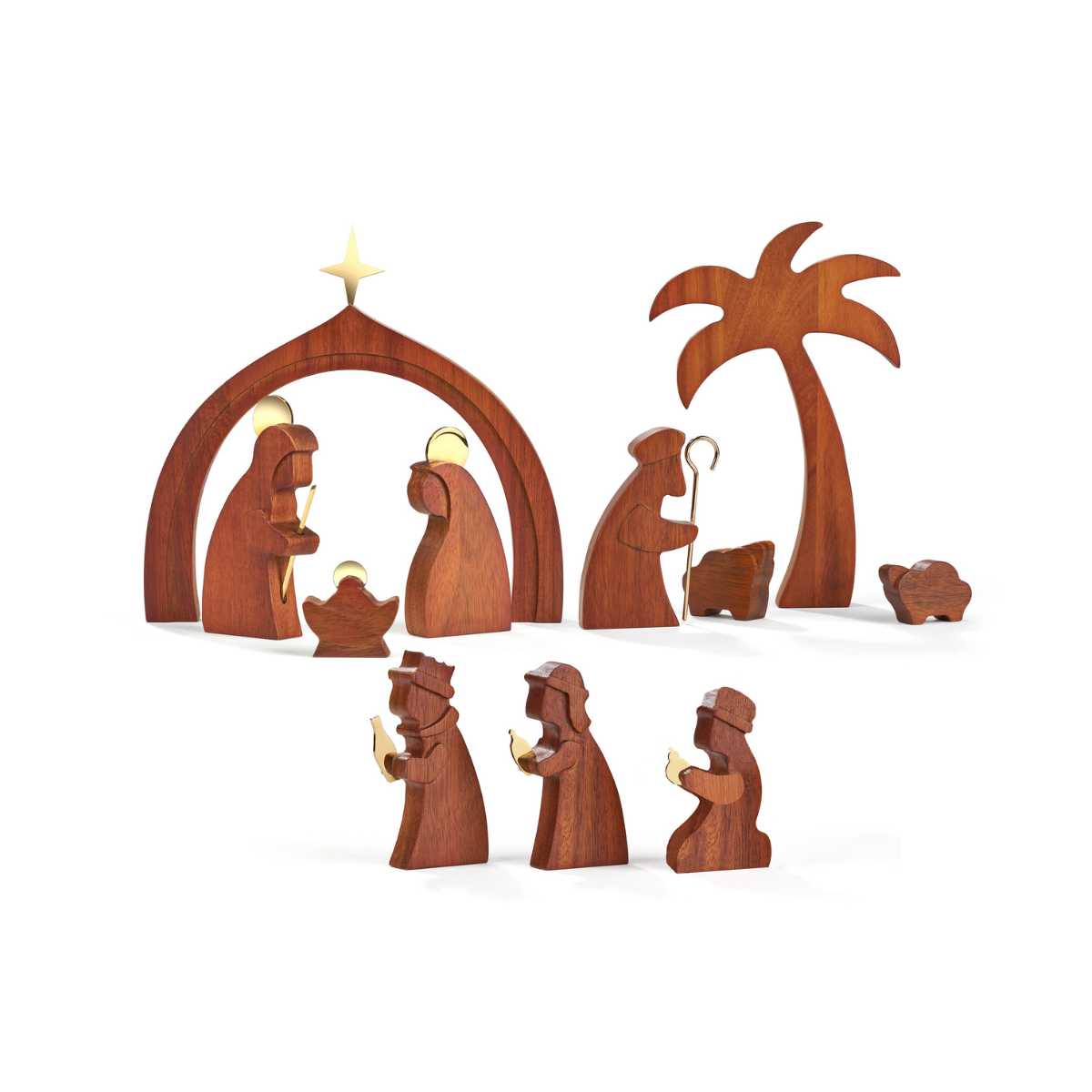 11-Piece Wooden Nativity Set image number null