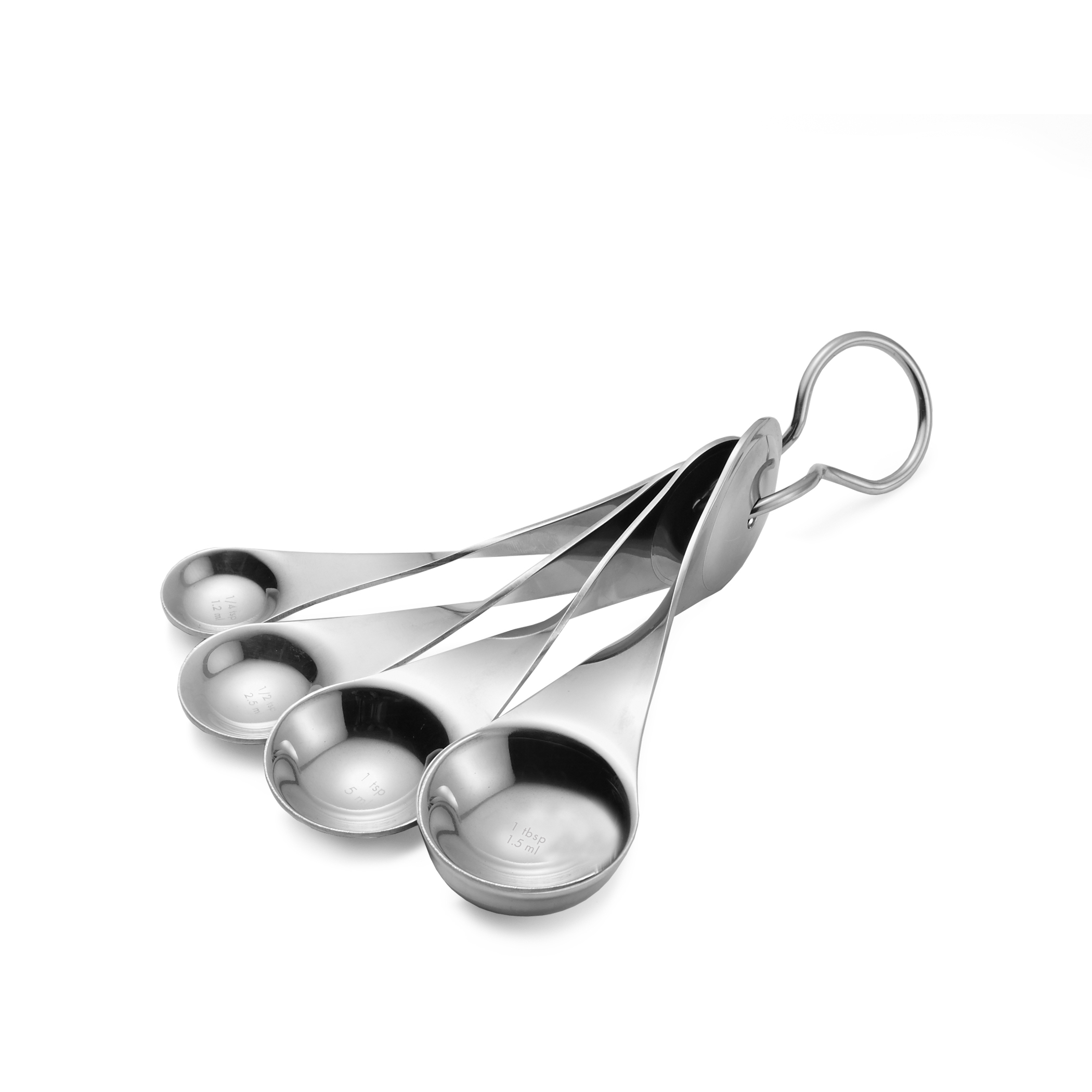 Twist Measuring Spoons, Made of Stainless Steel